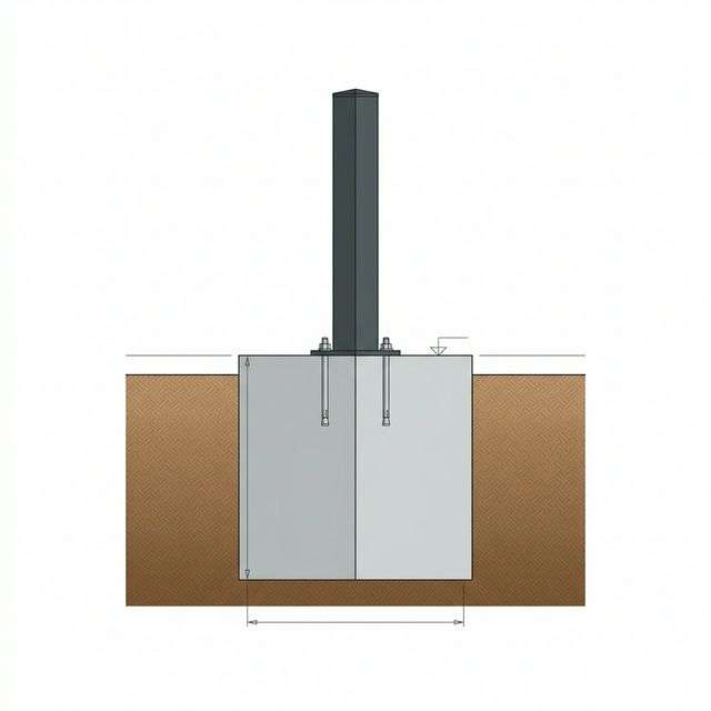 Postavljanje panelne ograde — temelj širine 25cm za ankerisanje stubova — Savalux